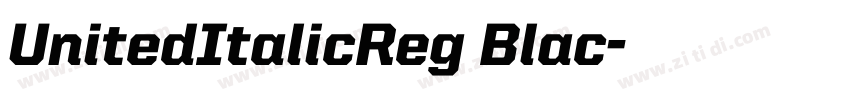 UnitedItalicReg Blac字体转换